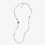 Chanel Women Long Necklace Metal Resin Glass Pearls & Strass ABG609