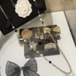 Chanel Women Long Necklace Metal Resin Glass Pearls & Strass ABG609