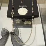 Chanel Women Long Necklace Metal Resin Glass Pearls & Strass ABG609