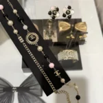 Chanel Women Long Necklace Metal Resin Glass Pearls & Strass ABG609