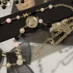 Chanel Women Long Necklace Metal Resin Glass Pearls & Strass ABG609