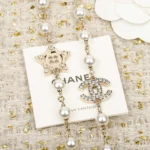 Chanel Women Long-necklace Metal Glass Pearls & Diamantés ABG567