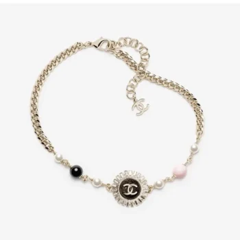 Chanel Women Necklace Metal Glass Pearls & Diamantés ABG946