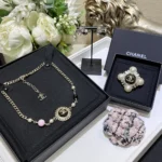 Chanel Women Necklace Metal Glass Pearls & Diamantés ABG946