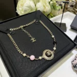 Chanel Women Necklace Metal Glass Pearls & Diamantés ABG946