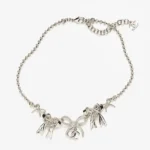 Chanel Women Necklace Metal & Strass Silver Gold & Crystal ABG584