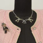 Chanel Women Necklace Metal & Strass Silver Gold & Crystal ABG584