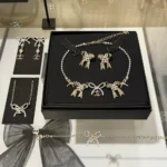 Chanel Women Necklace Metal & Strass Silver Gold & Crystal ABG584