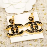 Chanel Women Pendant Earrings Metal Resin Glass Pearls & Diamantés ABG525