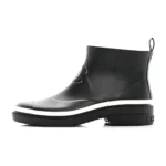Chanel Women Rubber CC Short Rain Boots-Black