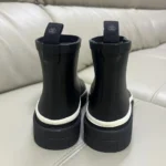 Chanel Women Rubber CC Short Rain Boots-Black