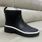 Chanel Women Rubber CC Short Rain Boots-Black