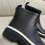 Chanel Women Rubber CC Short Rain Boots-Black