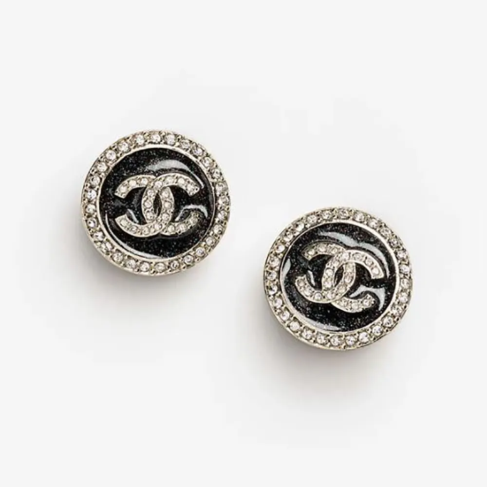 Chanel Women Stud Earrings Metal Resin & Strass ABG409B21903 (1) Chanel Women Stud Earrings Metal Resin & Strass ABG409B21903