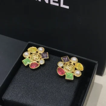 Chanel Women Stud-earrings Metal Glass & Diamanté ABG968B23030