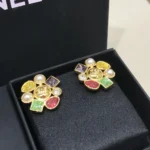 Chanel Women Stud-earrings Metal Glass & Diamanté ABG968B23030