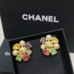 Chanel Women Stud-earrings Metal Glass & Diamanté ABG968B23030