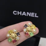 Chanel Women Stud-earrings Metal Glass & Diamanté ABG968B23030