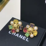 Chanel Women Stud-earrings Metal Glass & Diamanté ABG968B23030