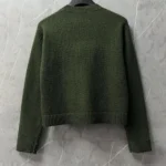 Gucci Women Wool Top with Gucci Intarsia-Green 770072XKEBC