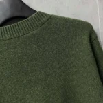 Gucci Women Wool Top with Gucci Intarsia-Green 770072XKEBC