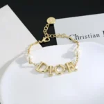 Dior Women Dio(r)evolution Bracelet Gold-Finish Metal and White Resin Pearls