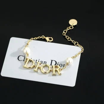 Dior Women Dio(r)evolution Bracelet Gold-Finish Metal and White Resin Pearls