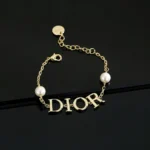 Dior Women Dio(r)evolution Bracelet Gold-Finish Metal and White Resin Pearls