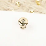 Dior Women Fleur de Glace Earrings Pale Gold-Finish Metal with White Resin Pearl