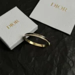 Dior Women Night Code Bangle Gold-Finish Metal White Crystals and Black Lacquer