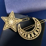 Dior Women Nuit Étoilée Barrette Pale Gold-Finish Metal V1789WOMCY