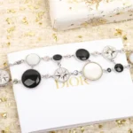 Dior Women Rose des Vents Bracelet White Gold Diamonds Mother-of-Pearl and Onyx