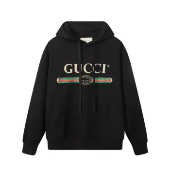 Gucci Men Cotton Jersey Printed Hooded Sweatshirt
