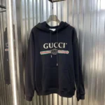 Gucci Men Cotton Jersey Printed Hooded Sweatshirt
