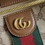 Gucci Unisex Vanity Medium Top Handle Bag-Brown 857799FAFUF