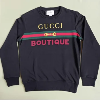 Gucci Women Cotton Jersey Printed Sweatshirt-Black