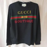 Gucci Women Cotton Jersey Printed Sweatshirt-Black