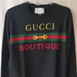Gucci Women Cotton Jersey Printed Sweatshirt-Black