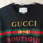 Gucci Women Cotton Jersey Printed Sweatshirt-Black