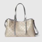 Gucci Women GG Emblem Medium Tote Bag-Light Beige ‎815214FAFEL