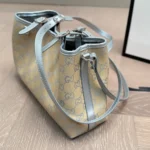 Gucci Women GG Emblem Medium Tote Bag-Light Beige ‎815214FAFEL