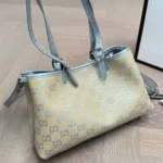 Gucci Women GG Emblem Medium Tote Bag-Light Beige ‎815214FAFEL