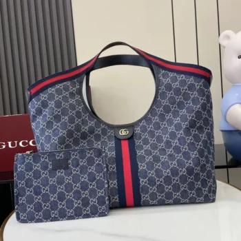 Gucci Women Giglio Large Tote Bag-Blue 853971FAFFQ