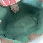 Gucci Women Giglio Small Tote Bag-Beige and Dark Brown 860845AAF8L