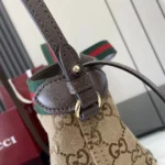 Gucci Women Giglio Small Tote Bag-Beige and Dark Brown 860845AAF8L