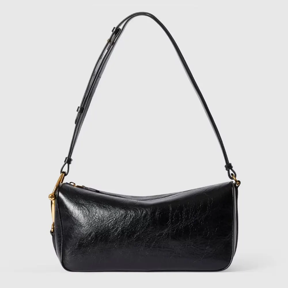 Gucci Women Half Horsebit Medium Shoulder Bag-Black 860787AAF1G (1) Gucci Women Half Horsebit Medium Shoulder Bag-Black 860787AAF1G