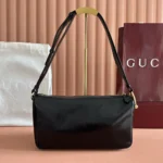 Gucci Women Half Horsebit Medium Shoulder Bag-Black 860787AAF1G