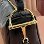 Gucci Women Half Horsebit Medium Shoulder Bag-Black 860787AAF1G