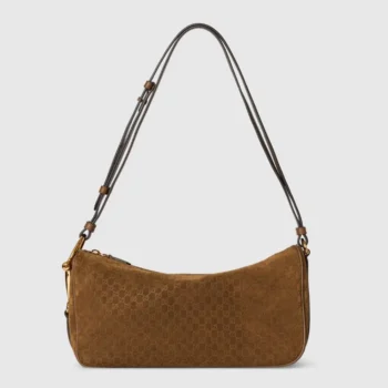 Gucci Women Half Horsebit Medium Shoulder Bag-Brown 860787AAEE7