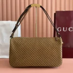 Gucci Women Half Horsebit Medium Shoulder Bag-Brown 860787AAEE7